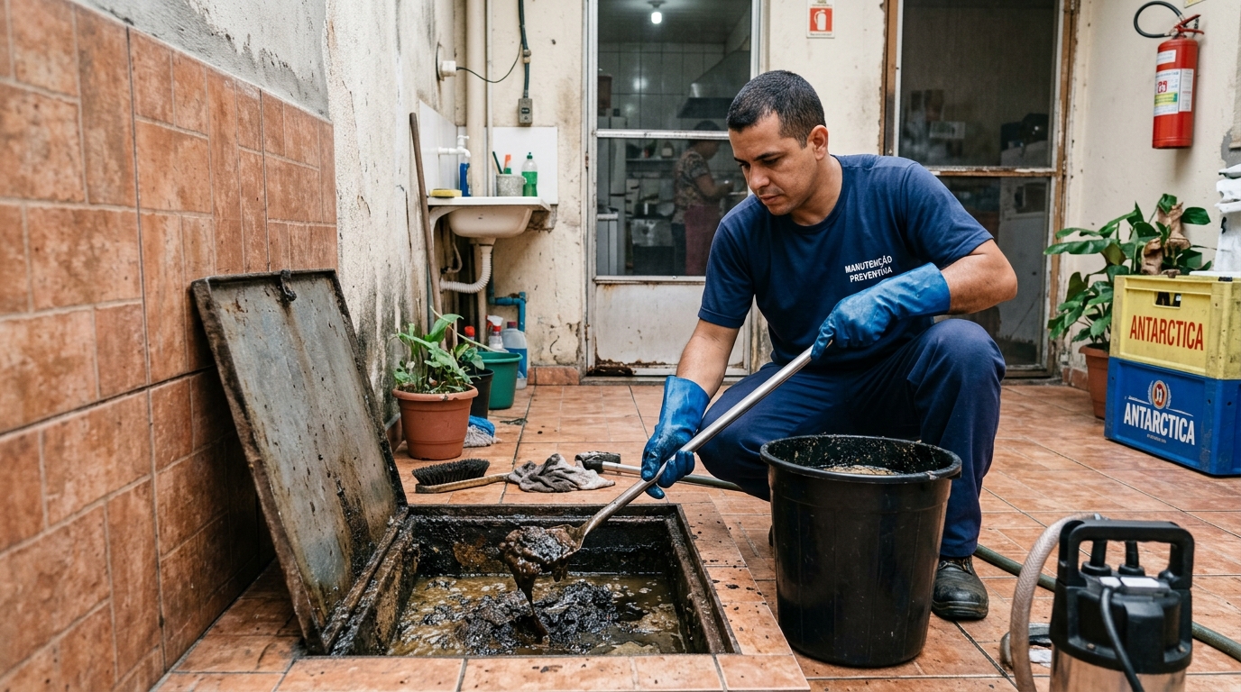 Limpeza de Caixa de Gordura perto de mim em Santos‑SP
